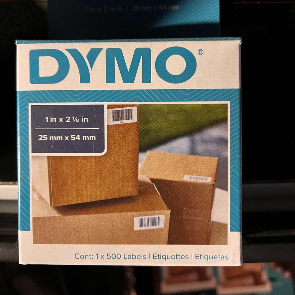 Dymo Blue and White Label Roll